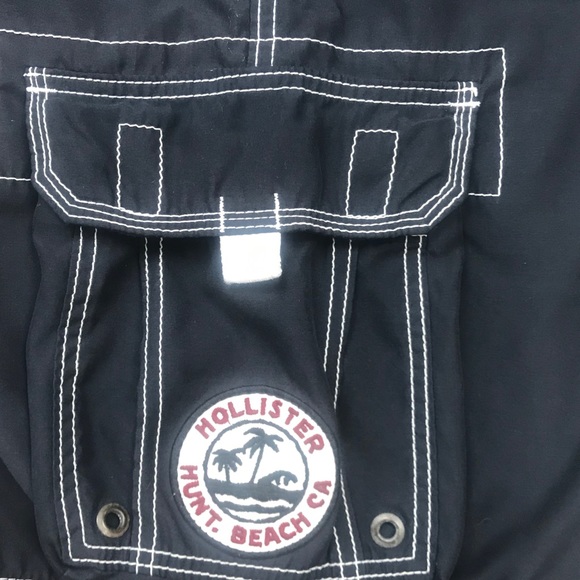 HOLLISTER  Black Board Shorts Walking Shorts - Picture 5 of 6